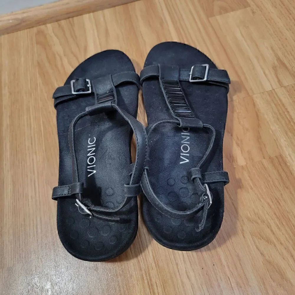 Vionic Navassa Black Sandals 7 - Picture 2 of 7